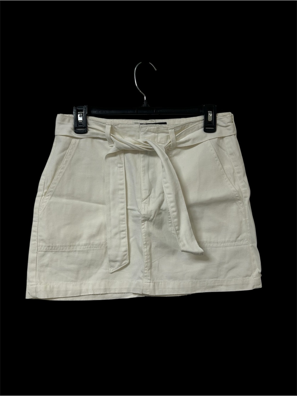 Indigo Rein Cream High-Rise Cotton Skirt